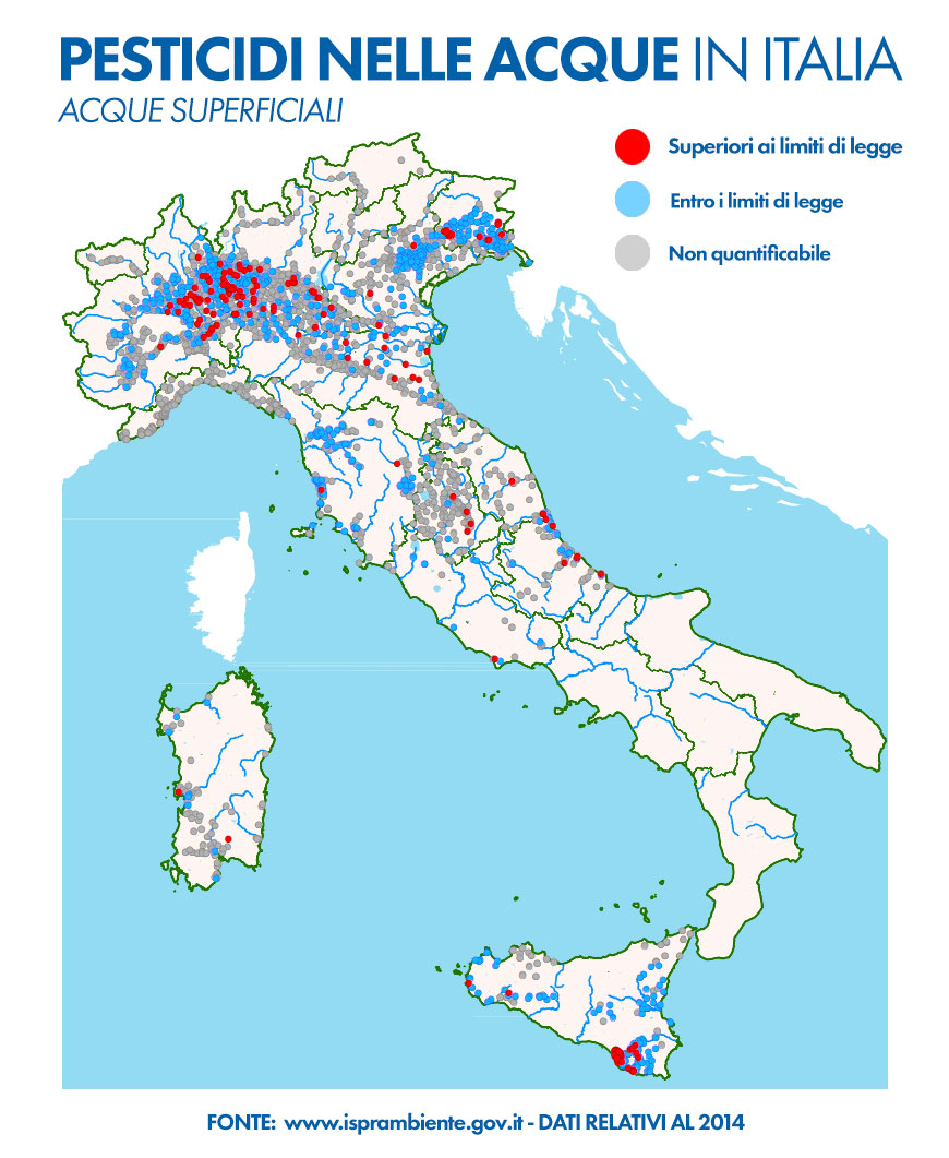 pesticidi acqua italia 2017