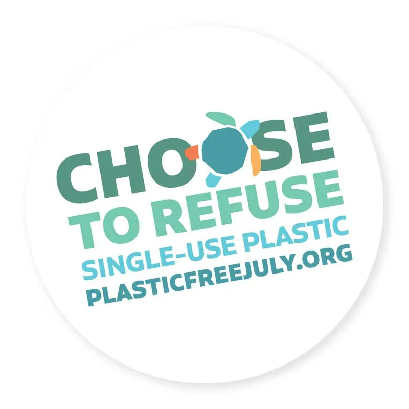 plastic free july badge