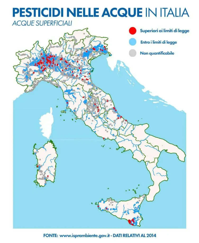 pesticidi acqua italia